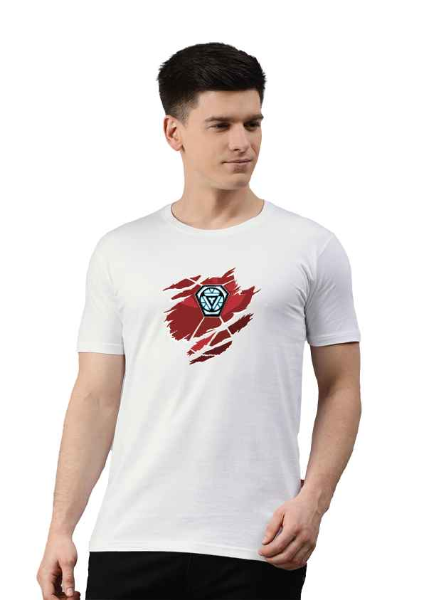 Regular White Superhero Printed Tshirts