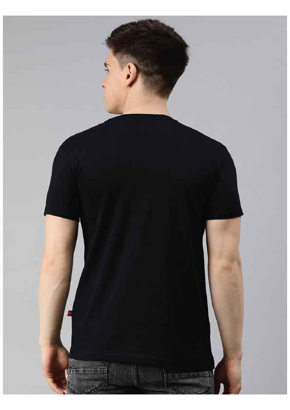 Regular Black Superhero Printed Tshirts
