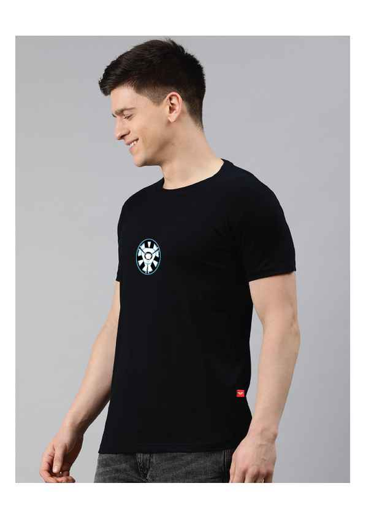 Regular Black Superhero Printed Tshirts