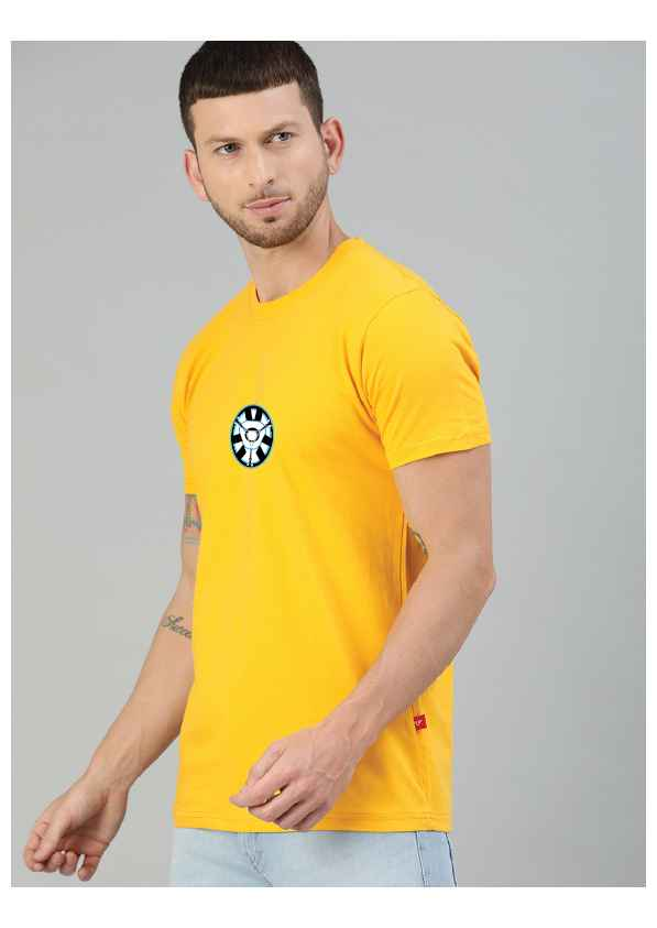 Regular Yellow Superhero Printed Tshirts