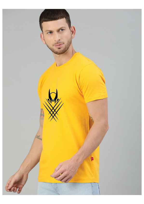 Regular Yellow Superhero Printed Tshirts