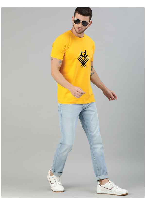 Regular Yellow Superhero Printed Tshirts