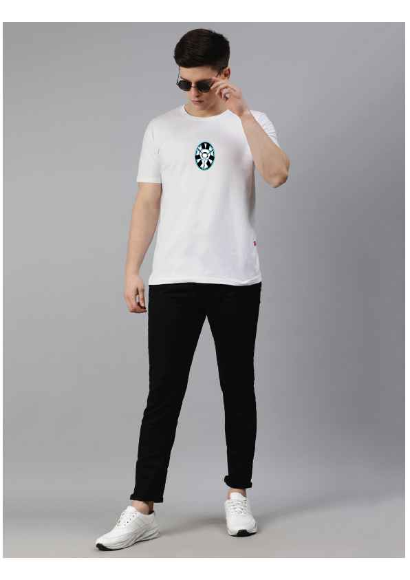 Regular White Superhero Printed Tshirts