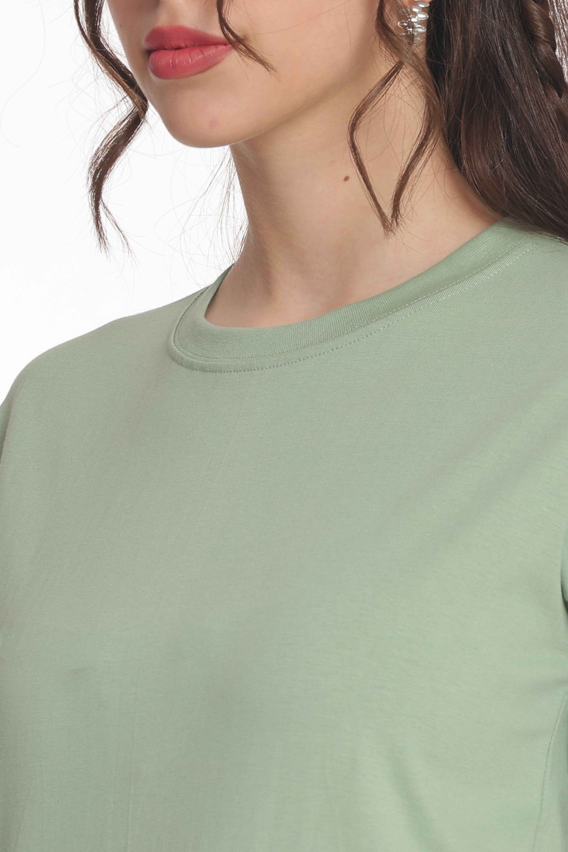 Women’s Solid Round Neck Regular Fit Half Sleeve Cotton T-Shirt