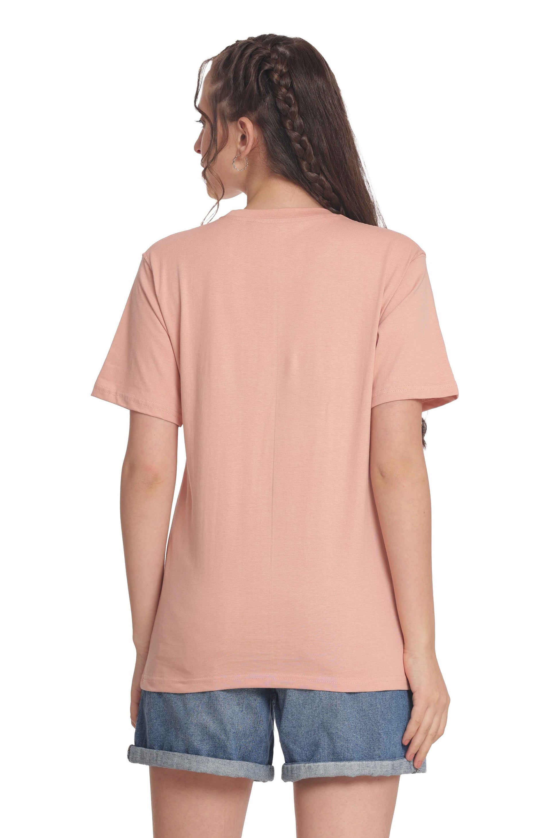 Women’s Solid Round Neck Regular Fit Half Sleeve Cotton T-Shirt