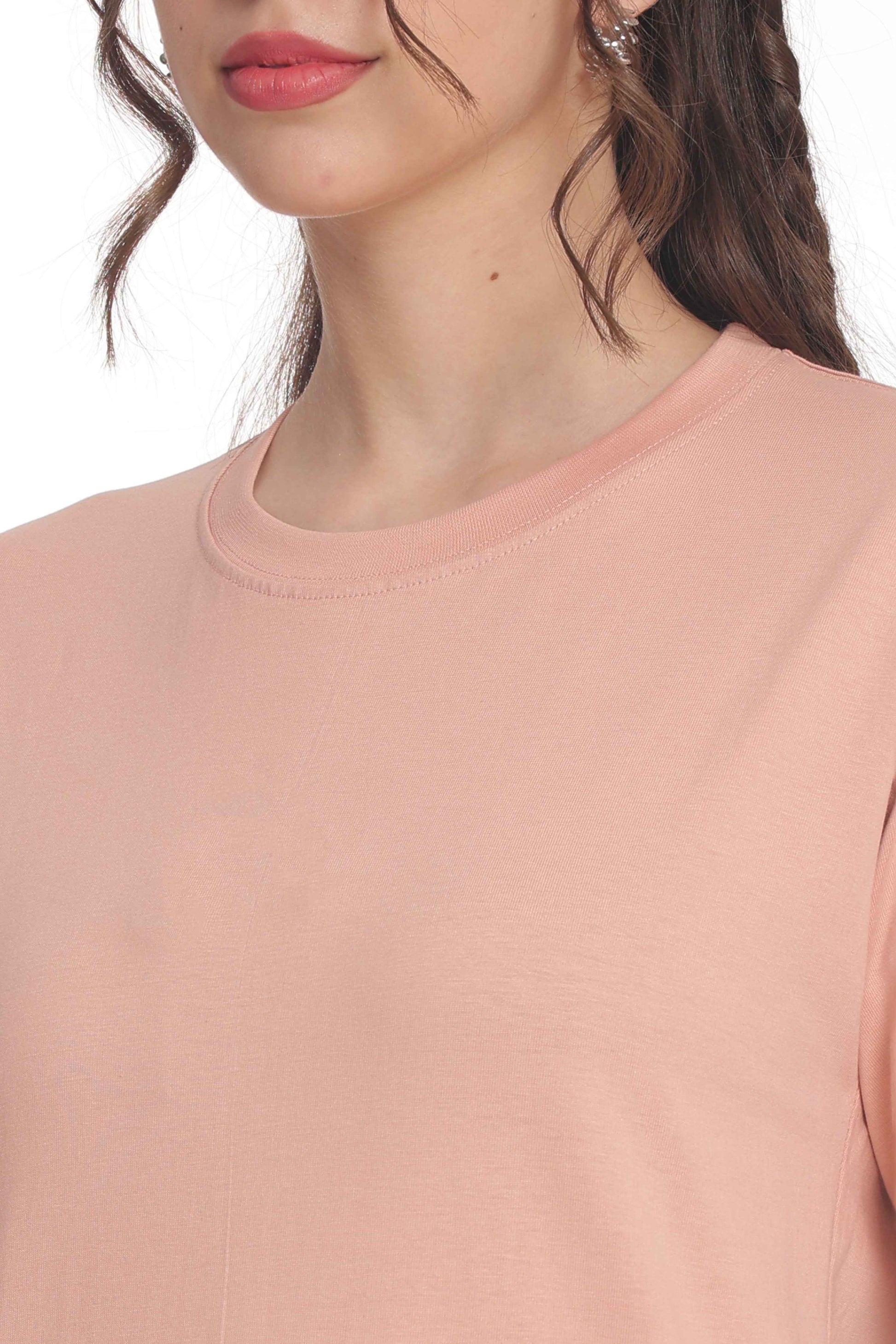 Women’s Solid Round Neck Regular Fit Half Sleeve Cotton T-Shirt