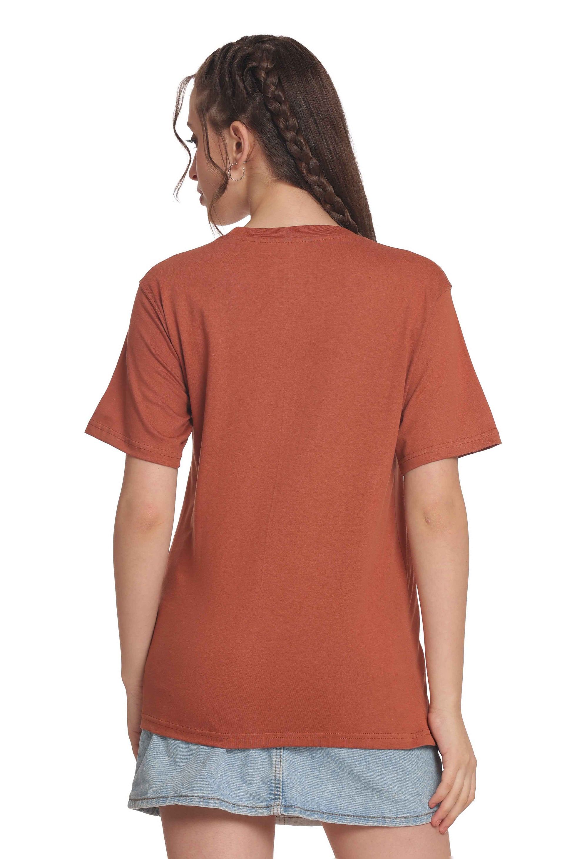 Women’s Solid Round Neck Regular Fit Half Sleeve Cotton T-Shirt