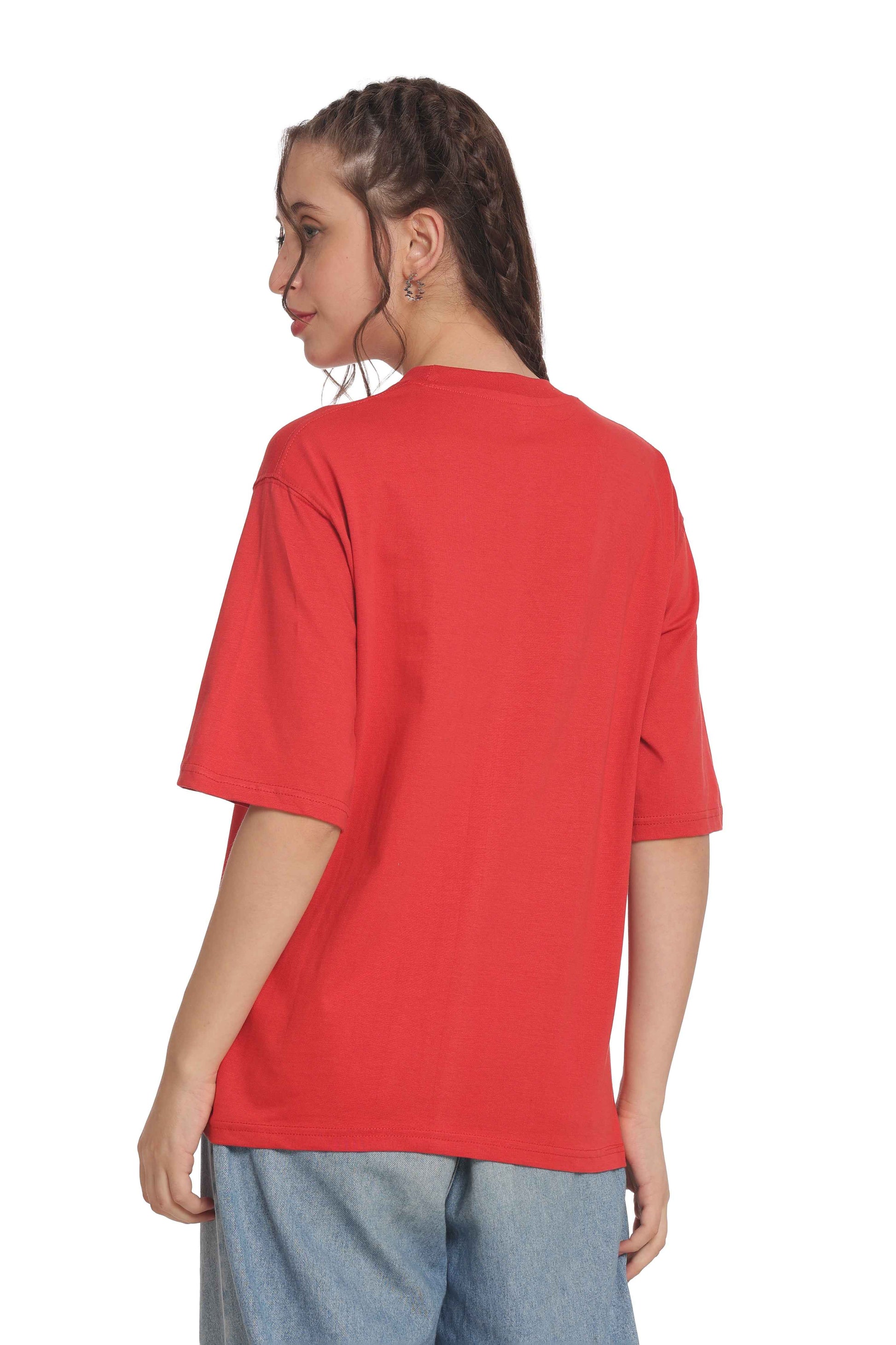 Women’s Oversized T-Shirt |  Solid &  Baggy Fit Top for Girls & Women