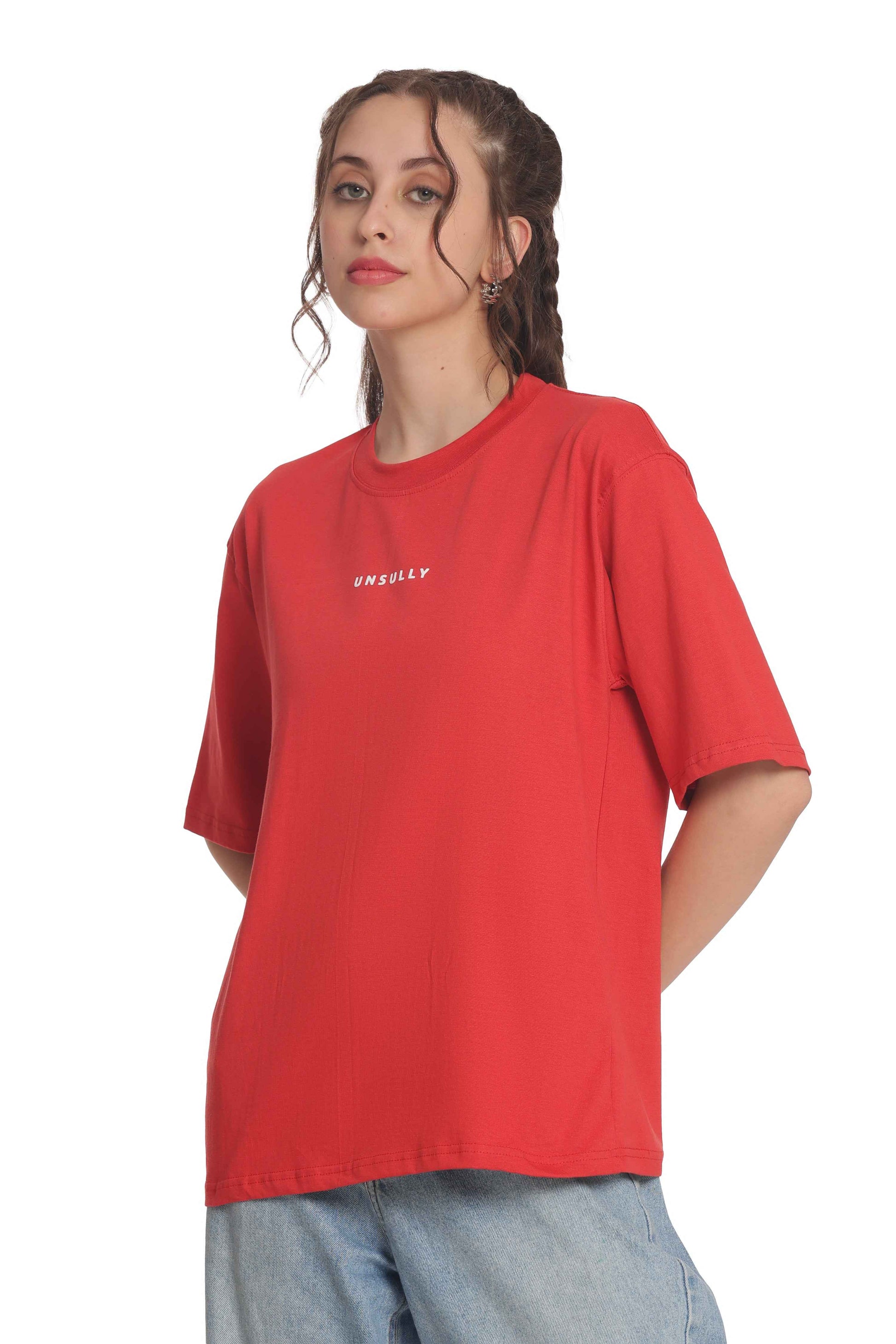 Women’s Oversized T-Shirt |  Solid &  Baggy Fit Top for Girls & Women