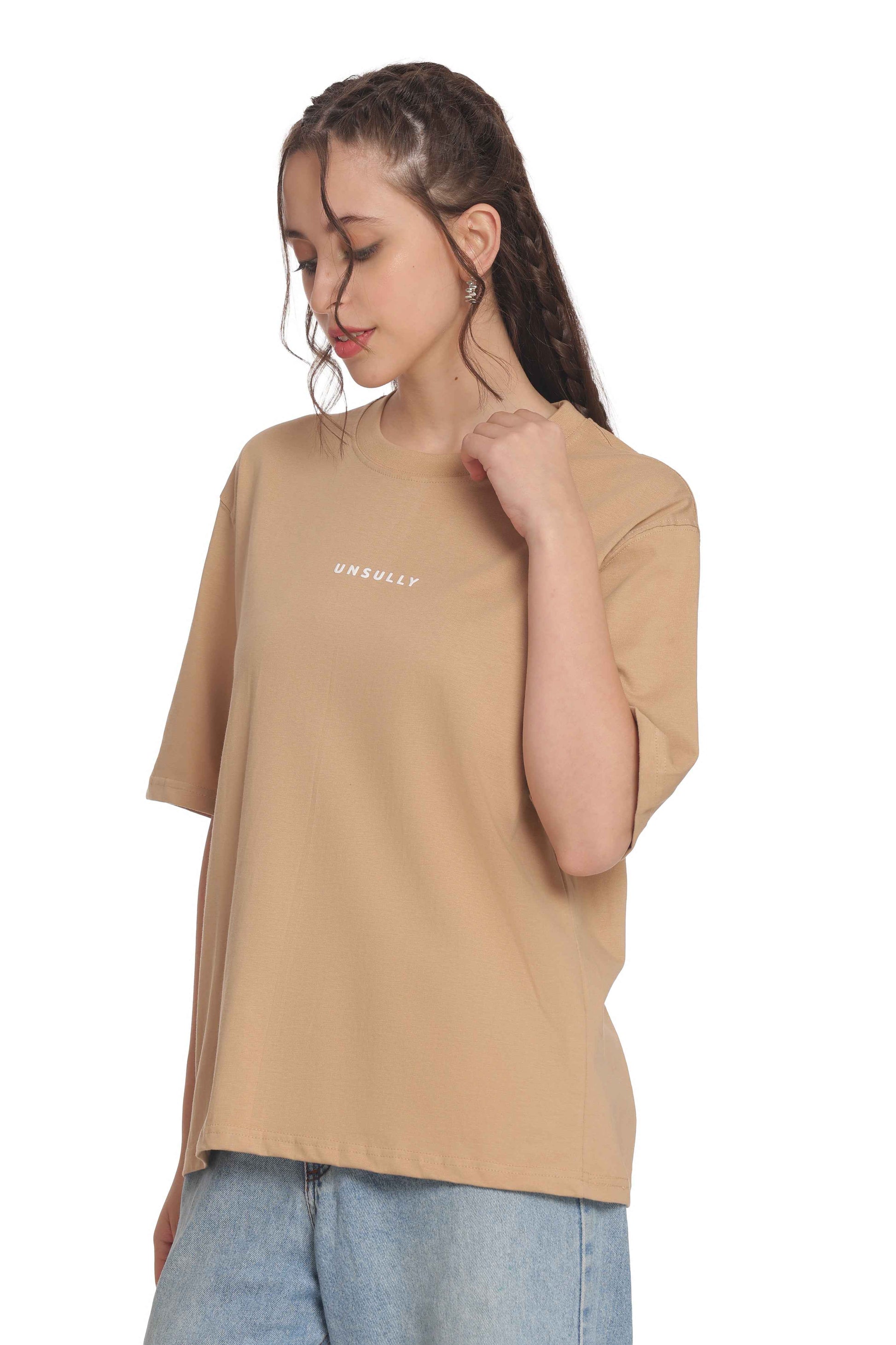 Women’s Oversized T-Shirt |  Solid &  Baggy Fit Top for Girls & Women