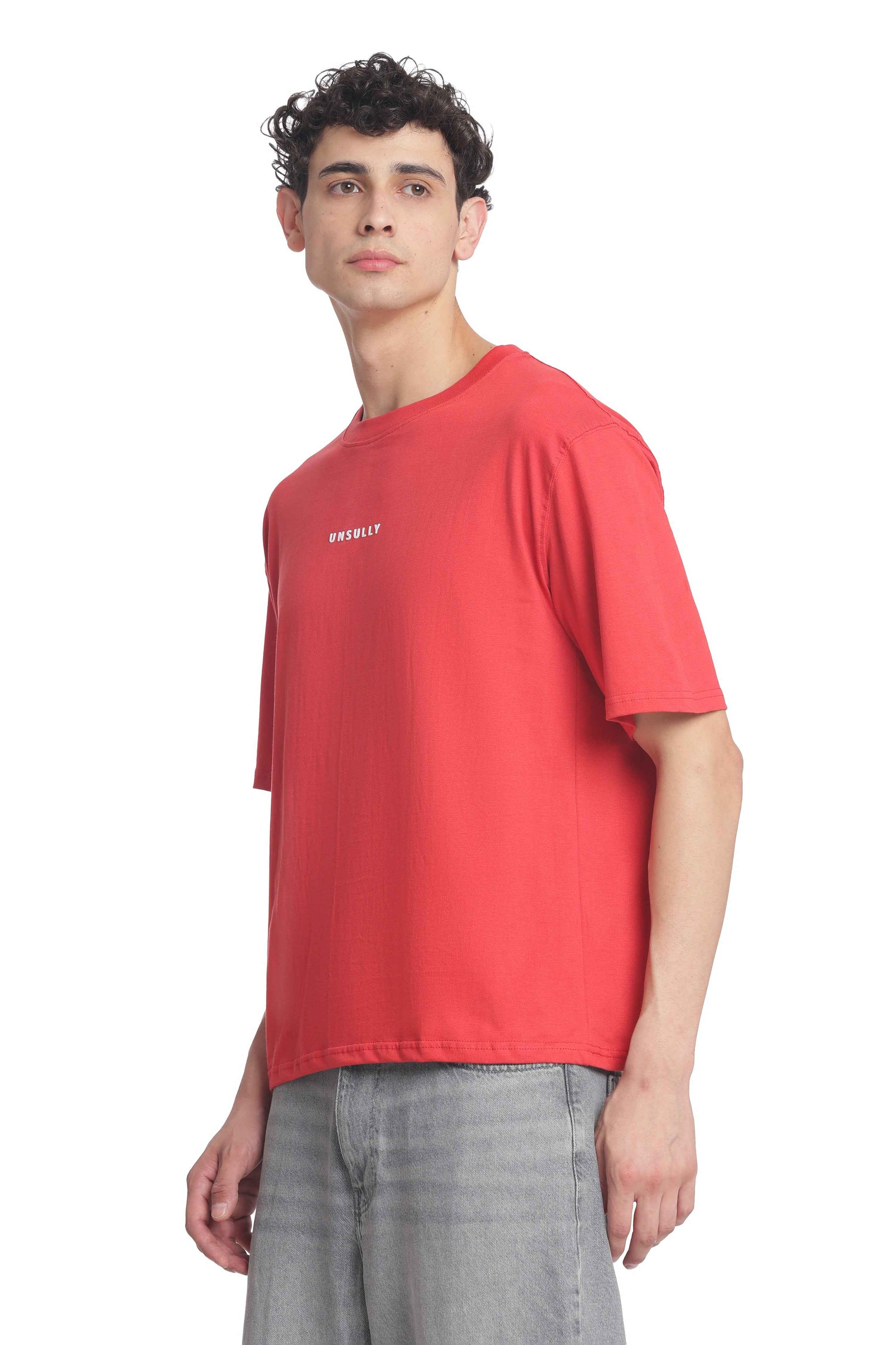 Oversized Baggy Fit Drop Shoulder  Round Neck  T-Shirt for Men | Casual Loose Core Streetwear