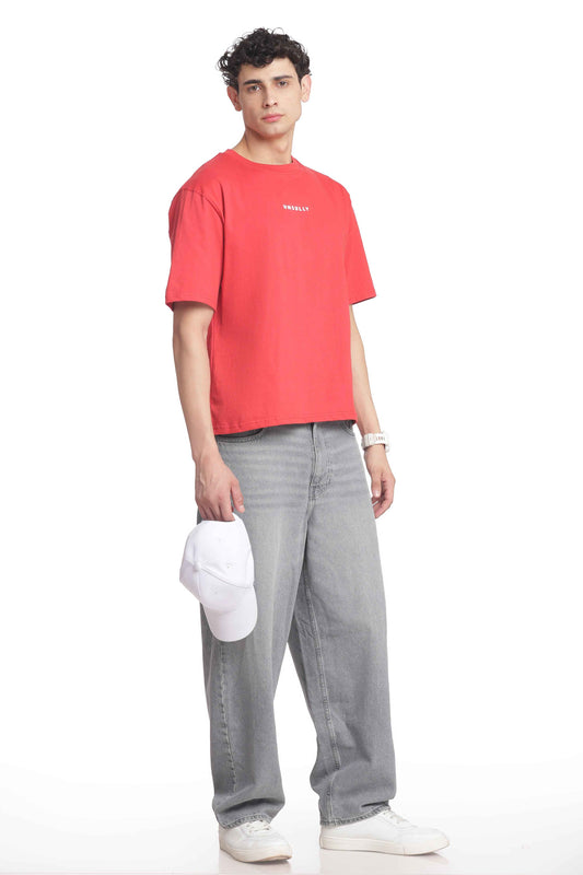 Oversized Baggy Fit Drop Shoulder  Round Neck  T-Shirt for Men | Casual Loose Core Streetwear