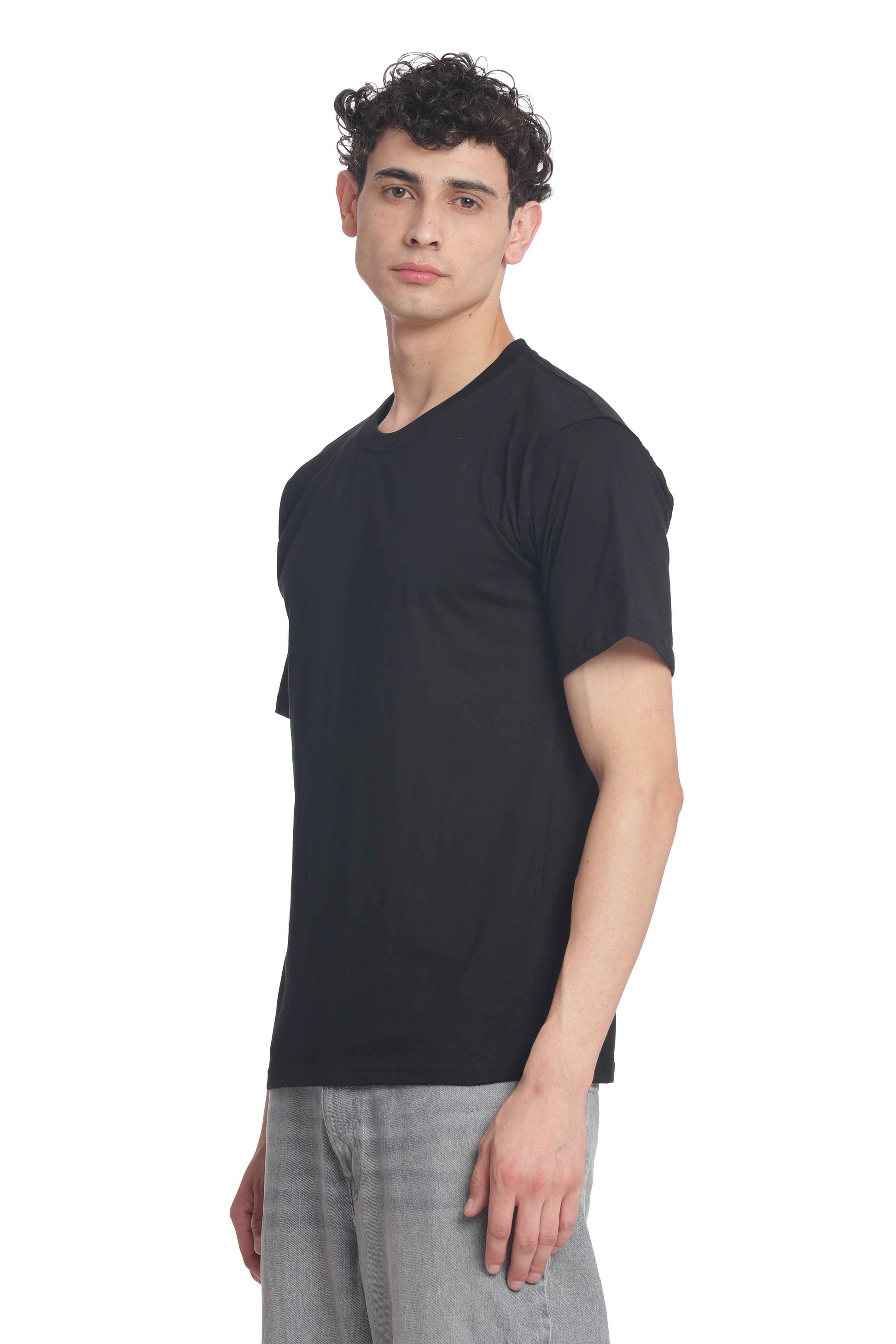 Men’s Cotton Regular Fit Solid Crew Neck T-Shirt&nbsp;