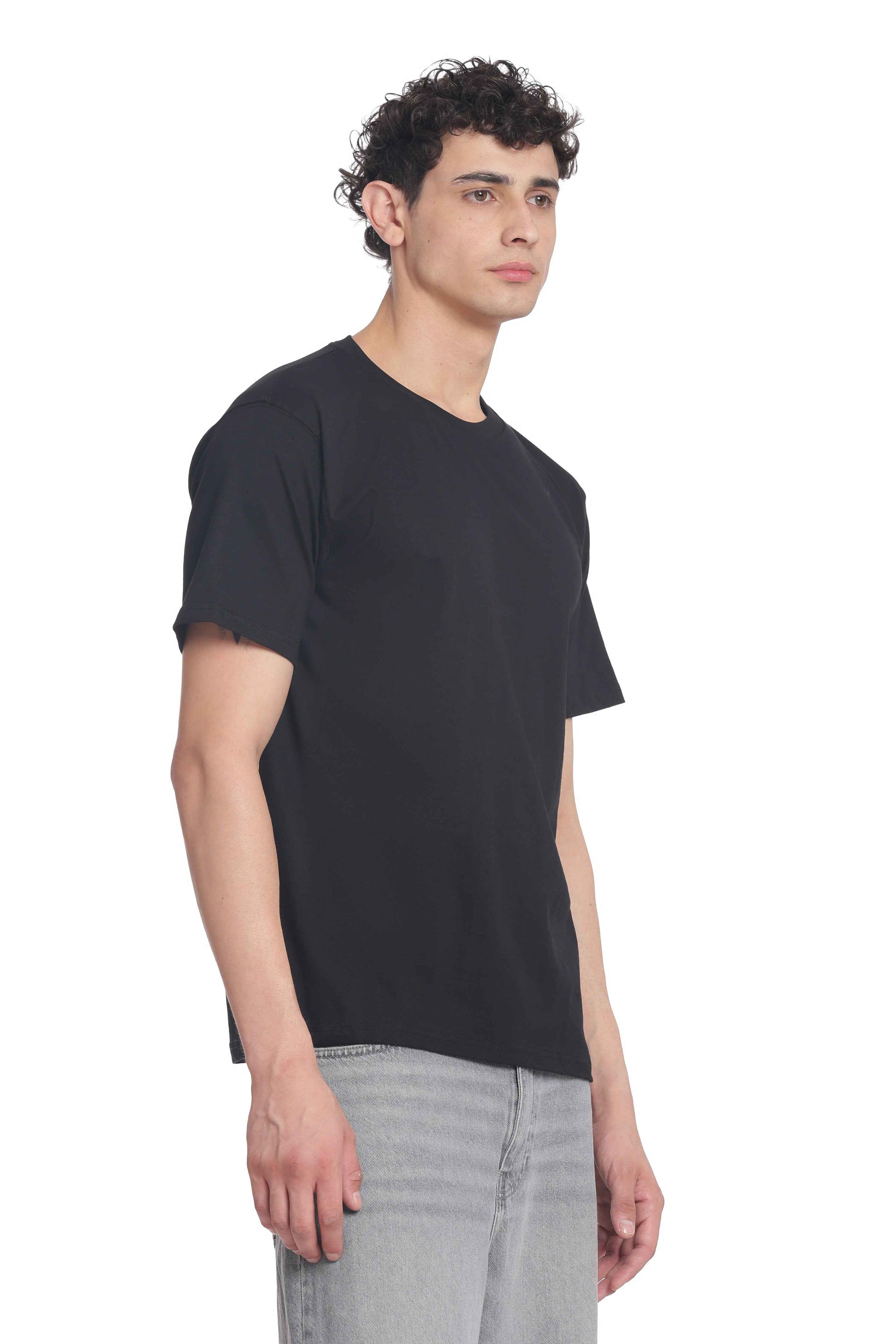 Men’s Cotton Regular Fit Solid Crew Neck T-Shirt&nbsp;