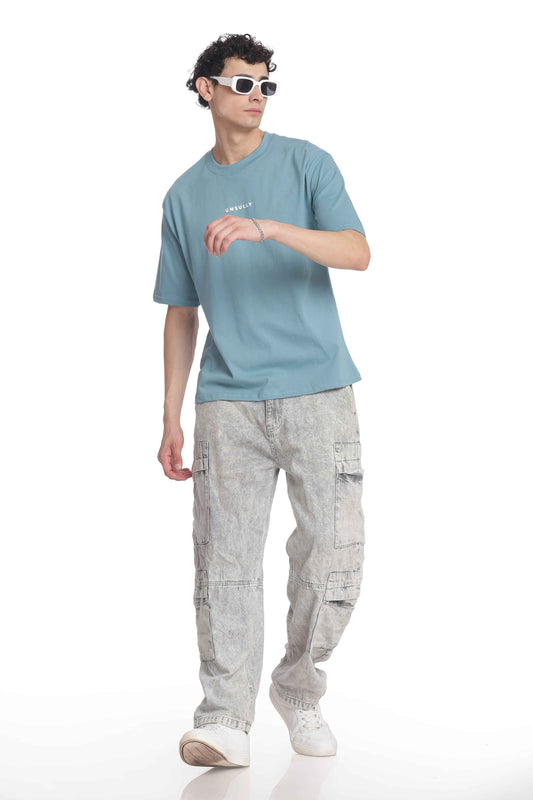Oversized Baggy Fit Drop Shoulder  Round Neck  T-Shirt for Men | Casual Loose Core Streetwear
