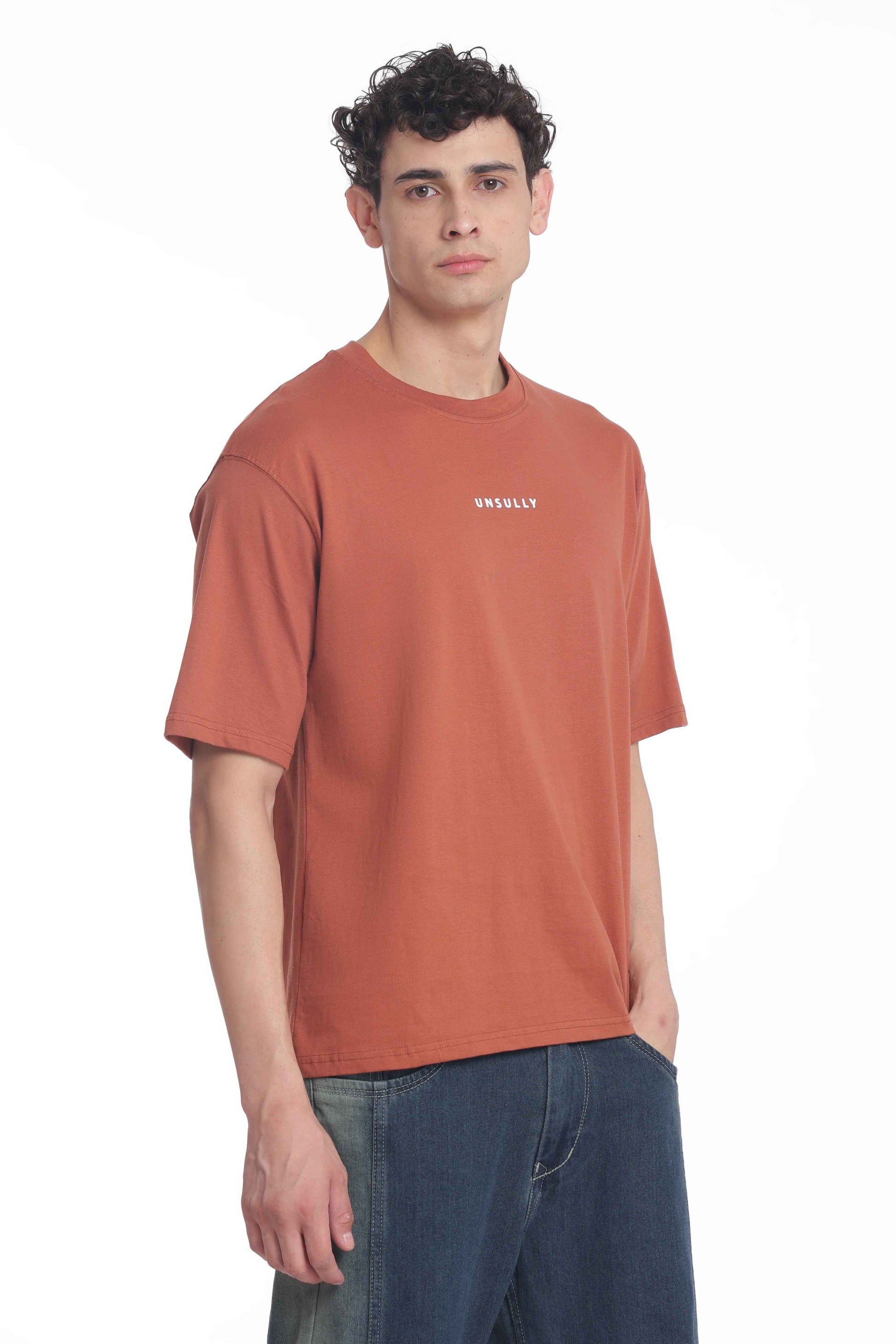 Oversized Baggy Fit Drop Shoulder  Round Neck  T-Shirt for Men | Casual Loose Core Streetwear