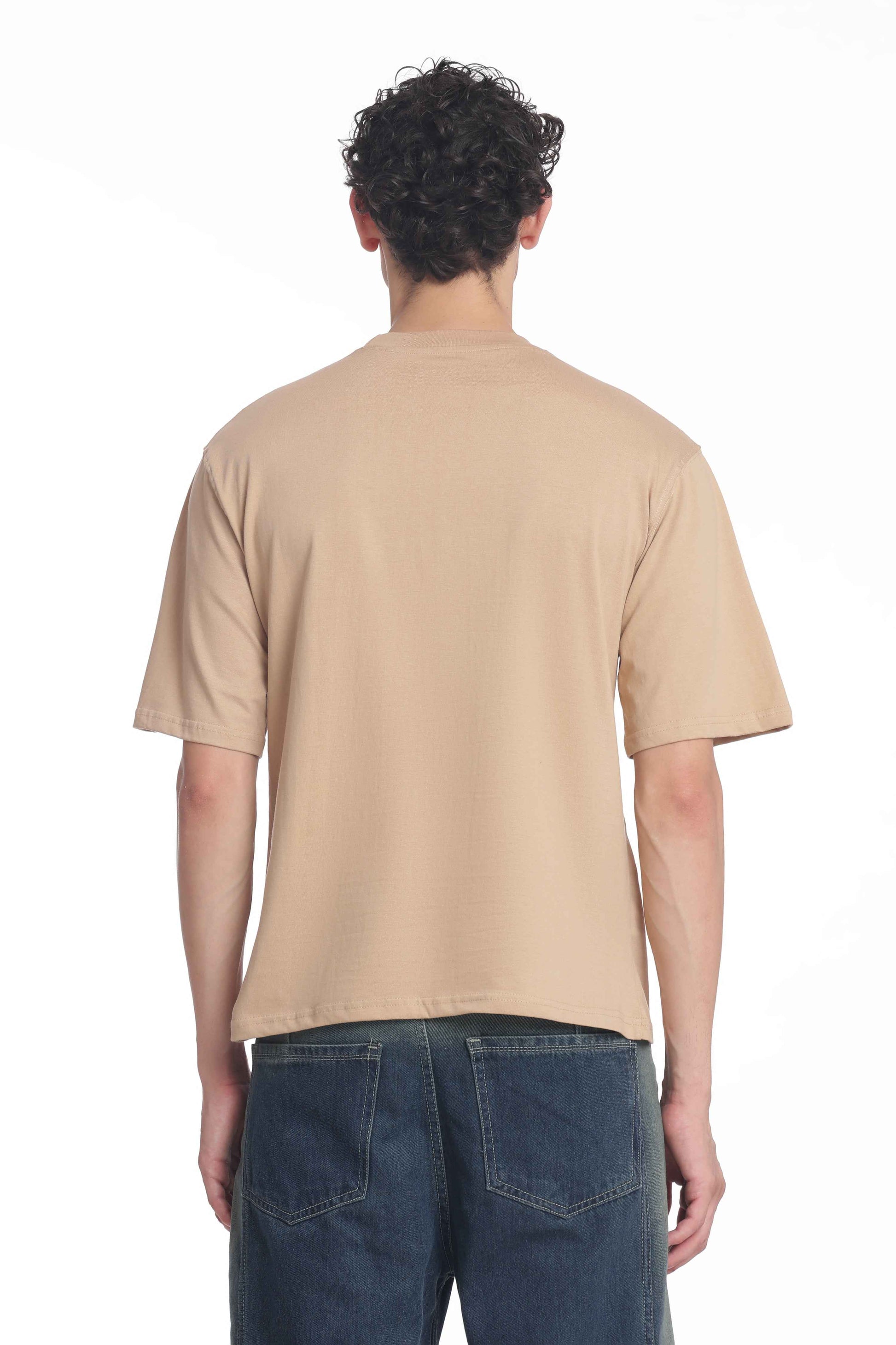 Oversized Baggy Fit Drop Shoulder  Round Neck  T-Shirt for Men | Casual Loose Core Streetwear