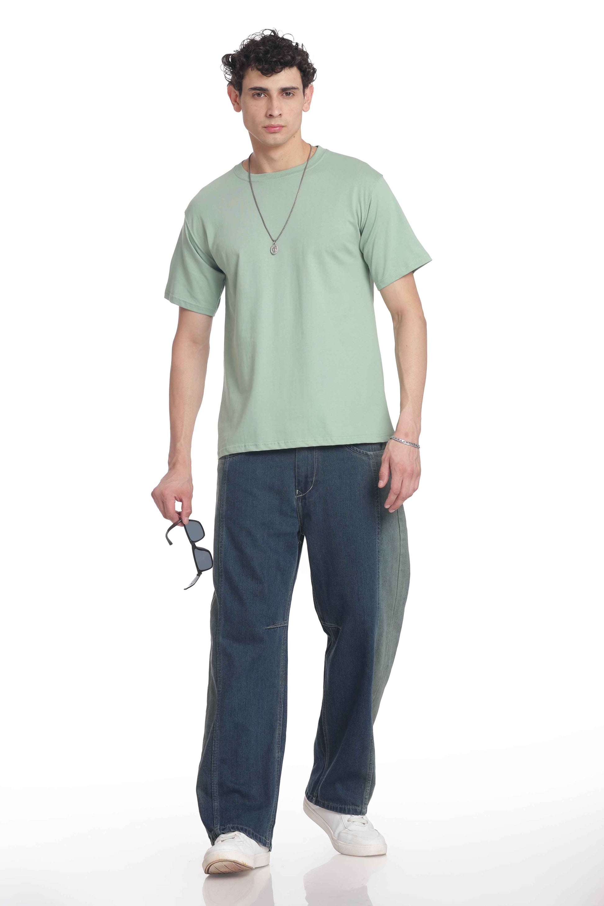 Men’s Cotton Regular Fit Solid Crew Neck T-Shirt