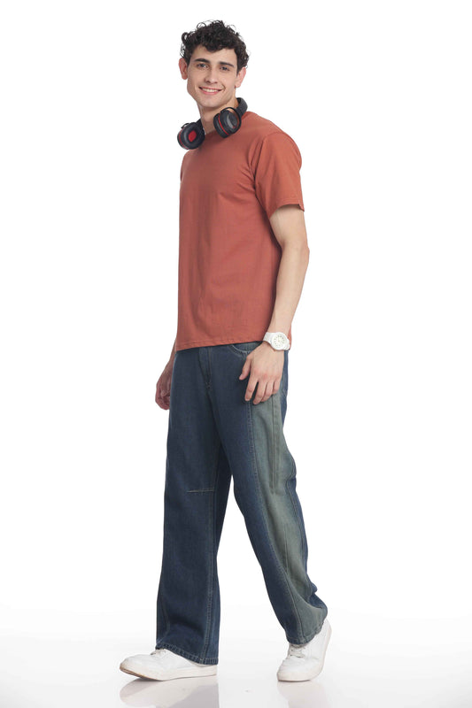 Men’s Cotton Regular Fit Solid Crew Neck T-Shirt