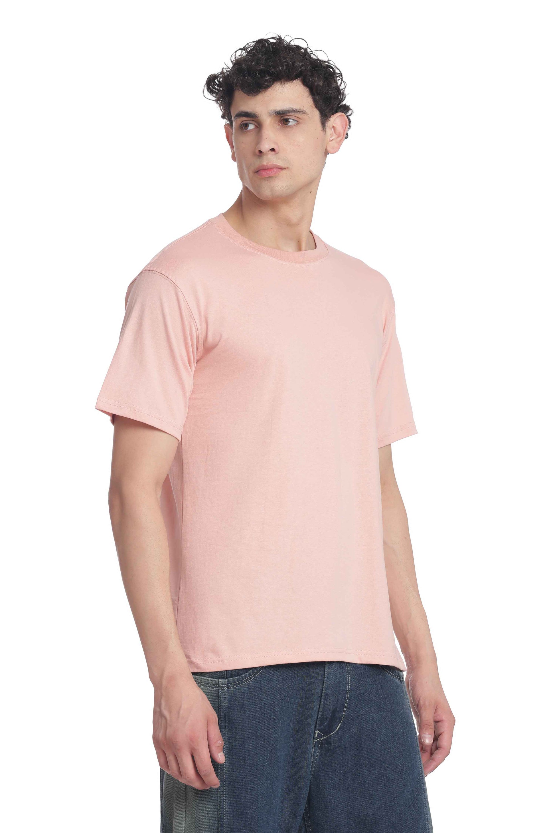 Men’s Cotton Regular Fit Solid Crew Neck T-Shirt