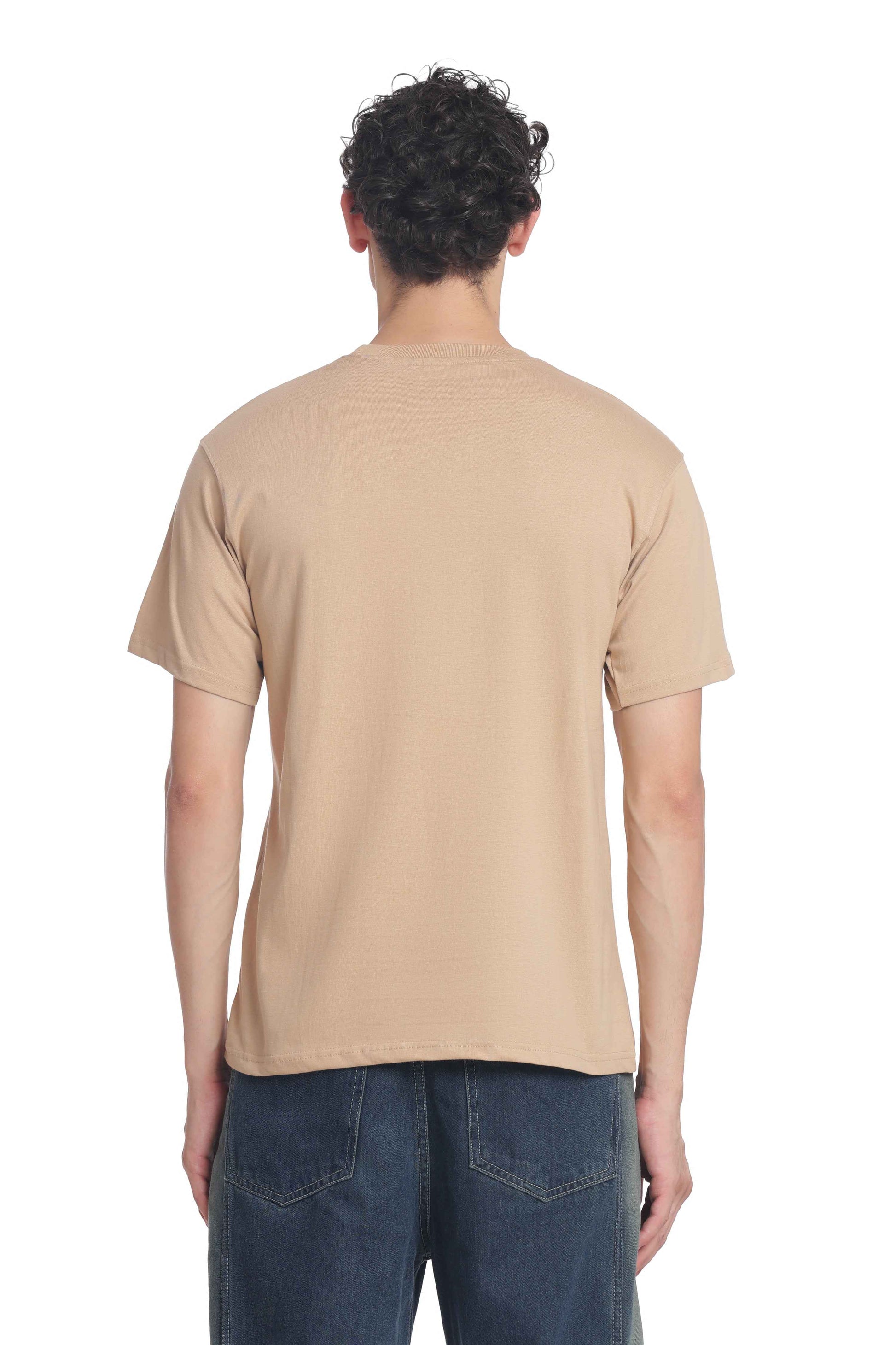 Men’s Cotton Regular Fit Solid Crew Neck T-Shirt