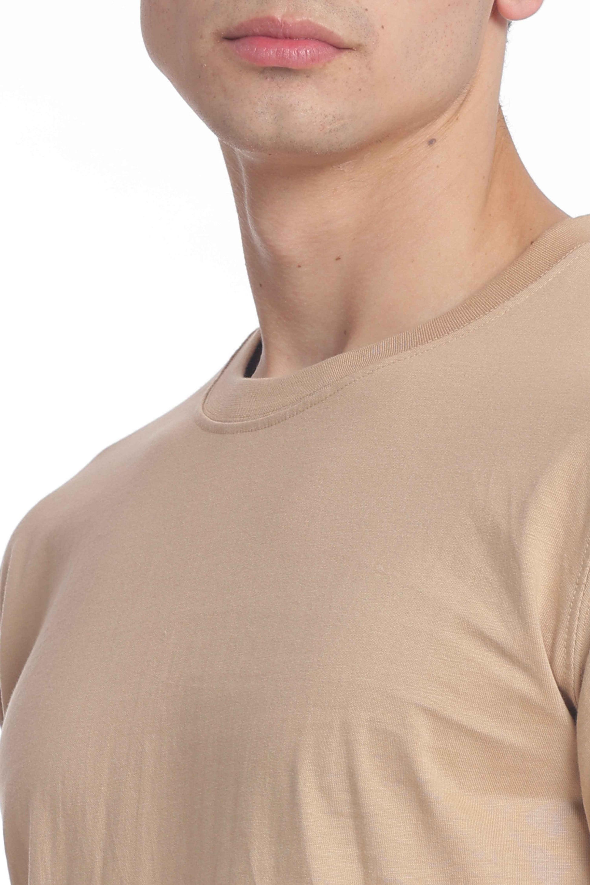 Men’s Cotton Regular Fit Solid Crew Neck T-Shirt