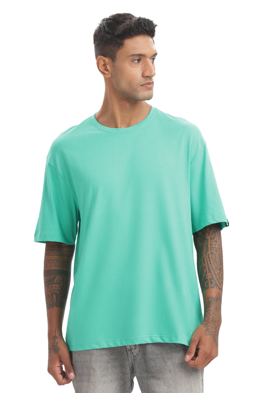 Solid Mint green Oversized T-shirt
